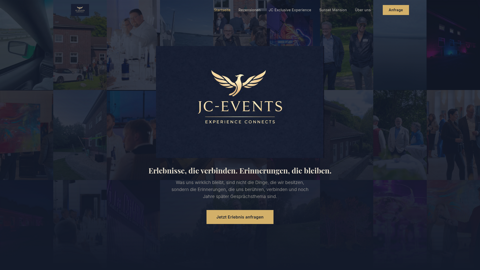 Website-Vorschau JC Events