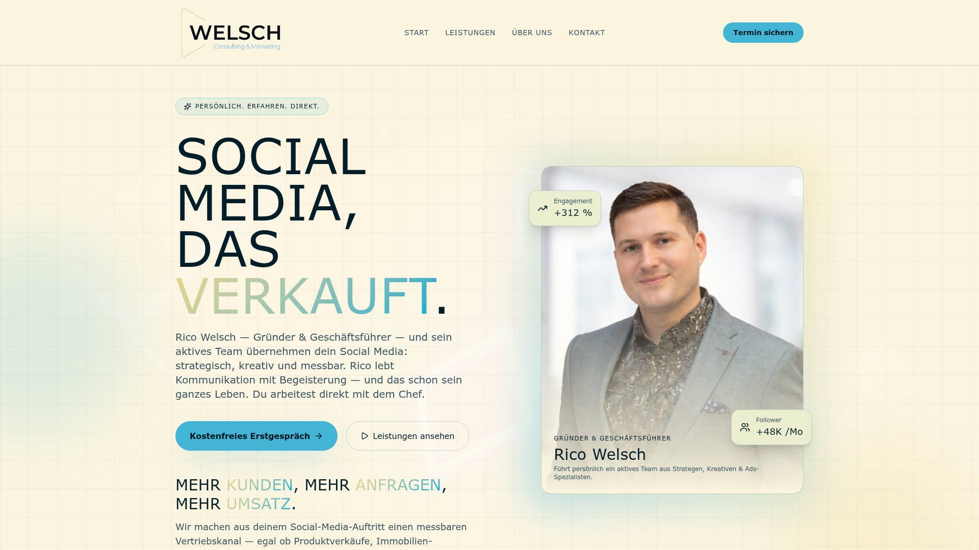 Website-Vorschau Welsch Consulting & Marketing